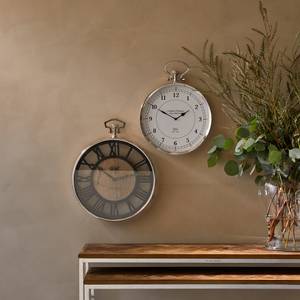 RM Prosper Clock Uhren Silber - Holzwerkstoff - Glas - Metall - Massivholz - 47 x 5 x 36 cm