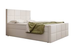 Boxspringbett LILLIEN Weiß - Kunstleder - 140 x 118 x 207 cm