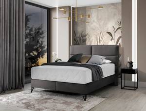 Boxspringbett CANDORIS Silber - Breite: 178 cm