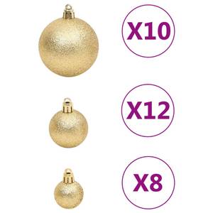 Weihnachtskugel Set (111-teilig) 3030307 Gold