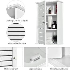 Wandschrank Weiß - Holzwerkstoff - 15 x 56 x 35 cm