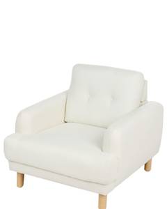 Fauteuil TUVE Marron - Blanc - Textile - 88 x 85 x 90 cm