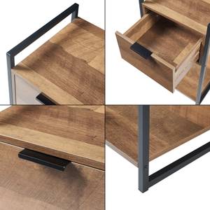 Beistelltisch Namsskogan Schwarz - Braun - Holzwerkstoff - Metall - 33 x 62 x 32 cm