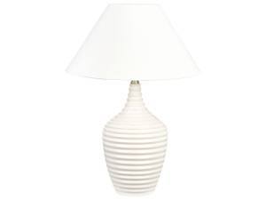 Lampe de table CELESTE Beige - Blanc - Céramique - 34 x 56 x 23 cm