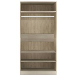 Kleiderschrank 298537-1 Braun - Eiche Sonoma Dekor - Breite: 100 cm