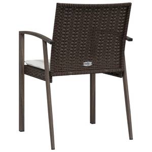 Gartenstuhl 3028936-3 (6er Set) Braun - Metall - Polyrattan - 56 x 83 x 57 cm