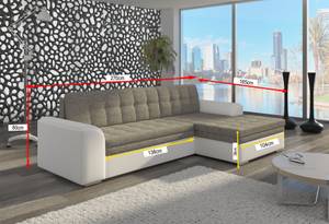 Ecksofa FORTI Beige - Braun - Ecke davorstehend rechts