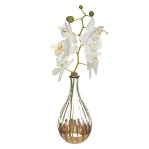 Künstliche Orchidee EDI Weiß - Bambus - 10 x 35 x 18 cm