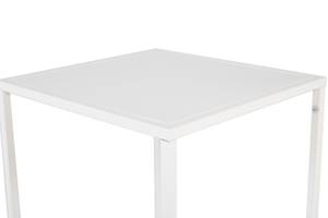 Table d'angle Staal Verre blanc - Blanc - 38 x 46 x 37 cm