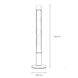 Stehlampe ALAN Schwarz - Silber - Glas - Metall - 18 x 76 x 6 cm