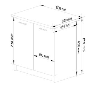 Meuble de Cuisine bas OLIWIA 80 2T Blanc