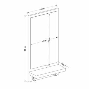 Garderobenpaneel Humlebæk Braun - Holzwerkstoff - 45 x 90 x 16 cm