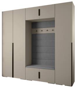 Garderobe Inova 1 Z8 Schwarz - Grau - Schwarz