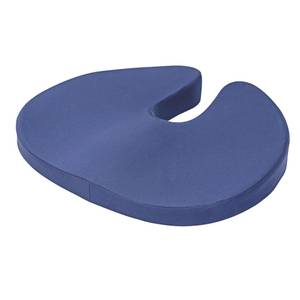 Coussin assise en forme de U en bambou Bleu - Textile - 37 x 6 x 46 cm