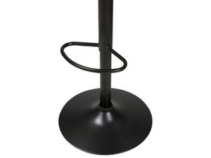 Tabouret de bar BAKU II Noir - Chêne foncé