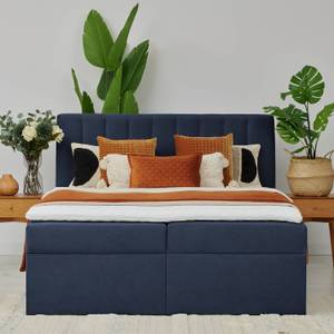 Boxspringbett Liberty Pocket Visco Blau - Breite: 140 cm