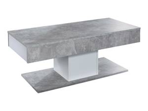 Table basse gris/blanc UNIVERSAL Imitation béton / Blanc