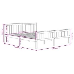 Bettgestell 3014967 Weiß - Breite: 208 cm