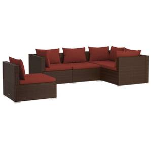 Garten-Lounge-Set (5-teilig) 3013636-1 Braun - Rot