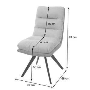 Esszimmerstuhl G66 (6er-Set) Cremeweiß - Breite: 49 cm