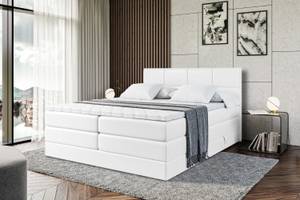 Boxspringbett ARDENI KING Hochglanz Weiß - Breite: 180 cm