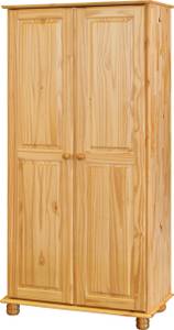 Schrank Kleiderschrank Samu Braun - Massivholz - Holzart/Dekor - 82 x 170 x 52 cm