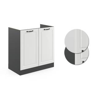 Spülenunterschrank R-Line 36577 Anthrazit - Weiß