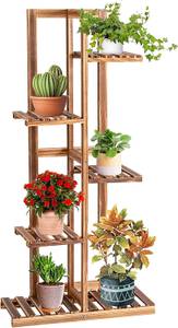 Pflanzenständer mit 5 Ebenen Braun - Holzwerkstoff - 21 x 103 x 50 cm