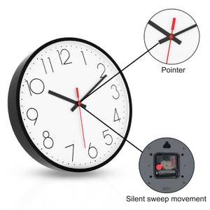 Wanduhr Zeituhr Chronometer Weiß Weiß - Kunststoff - 31 x 5 x 31 cm