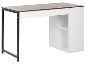 Schreibtisch DESE Schwarz - Braun - Weiß - Holzwerkstoff - 120 x 75 x 60 cm