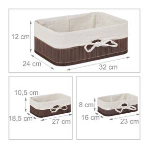 Lot de 6 paniers de rangement en bambou Lot de 6