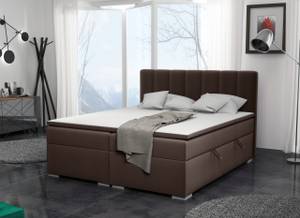 Boxspringbett Doppelbett Monaco Dunkelbraun - Breite: 140 cm