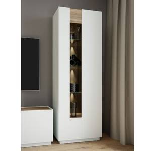 Vitrine Levin 6 LED Grau - Holzwerkstoff - 61 x 195 x 41 cm