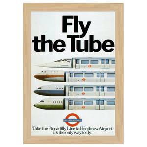 Bilderrahmen Poster 1977 Fly the Tube Eiche Dekor