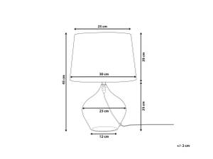 Tischlampen OSUM Schwarz - Glas - 30 x 45 x 30 cm