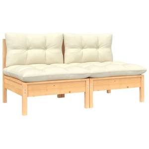 Gartensofa (2er Set) 3012138-13 Creme - Holz