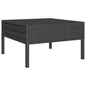 Garten-Sofagarnitur (6-teilig) 3094321 Schwarz - Metall - Polyrattan - 60 x 35 x 60 cm