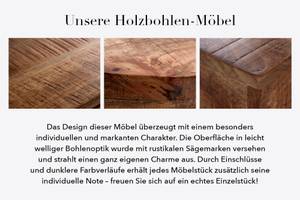Esstisch INDUSTRIAL Braun - Massivholz - Holzart/Dekor - 200 x 77 x 100 cm
