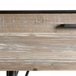 Bureau 2 tiroirs Beige - En partie en bois massif - 45 x 78 x 97 cm