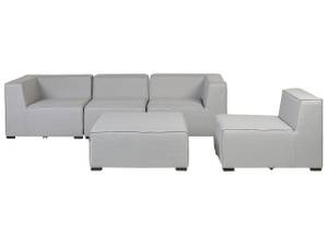 Lounge Set AREZZO 2-tlg Schwarz - Grau - Hellgrau - 90 x 320 cm - 2er Set