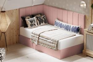 Jugendbett Boxspringbett Beti Hellrosa - Breite: 90 cm - H2