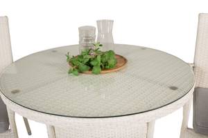 Gartenmöbel-Set Volta (3-teilig) Weiß - Rattan - 90 x 74 x 90 cm