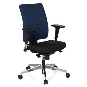 Profi Bürostuhl PRO-TEC 350 Schwarz - Blau - Textil - 57 x 123 x 45 cm