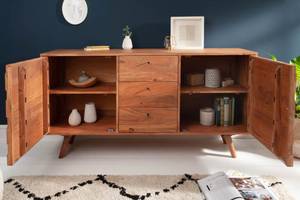 Sideboard MYSTIC LIVING Braun - Massivholz - Holzart/Dekor - 145 x 75 x 40 cm