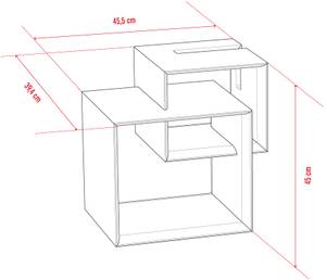 Couchtisch RIBBON Braun - Holzwerkstoff - 46 x 45 x 40 cm