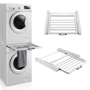 Kit de Superposition pour Lave-Linge Blanc - Métal - 60 x 8 x 54 cm