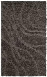 Hochflorteppich Naples Webstoff - Grau - 100 x 160 cm