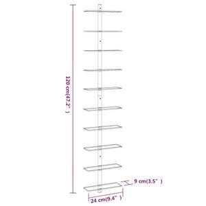 Weinregal 3002526-1 Weiß - 9 x 120 cm