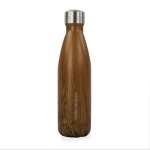 Isolierflasche 500 ml "Holz" Braun - Metall - 7 x 23 x 7 cm