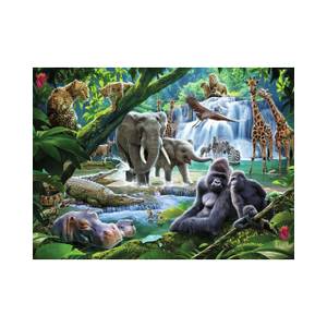 Puzzle Dschungeltiere 100 Teile XXL Papier - 23 x 4 x 34 cm